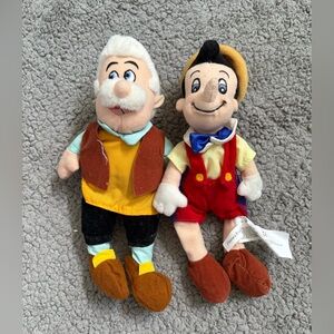Disney Pinocchio and Geppetto Plush Set